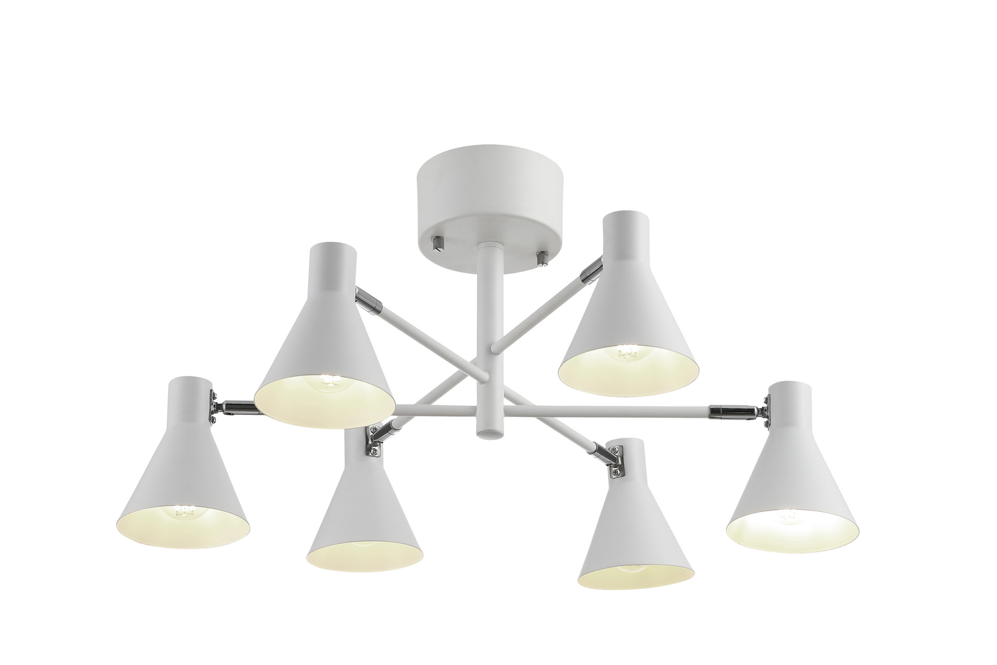 Kattovalaisin Cello Cappella 6-osainen 590mm E14 valkoinen