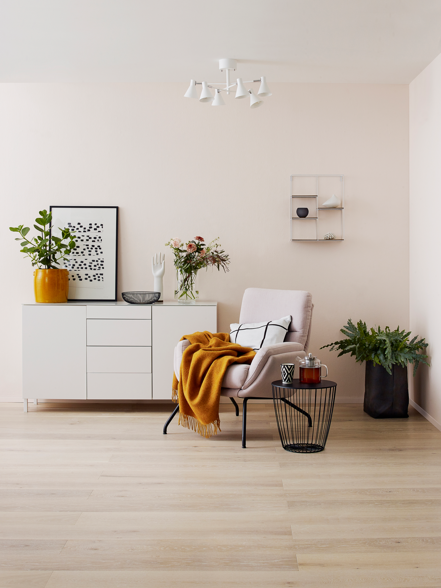 Kattovalaisin Cello Cappella 6-osainen 590mm E14 valkoinen