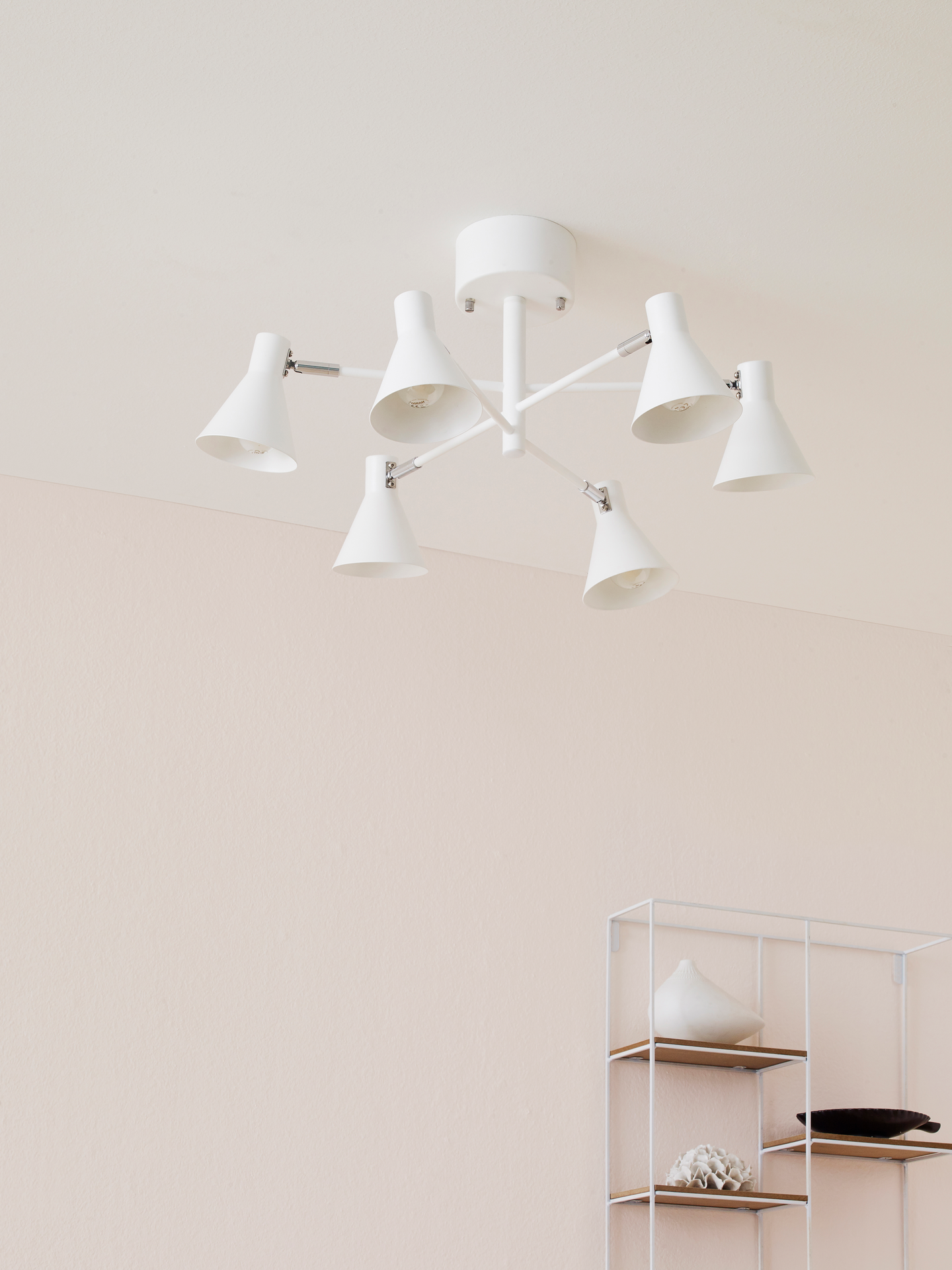 Kattovalaisin Cello Cappella 6-osainen 590mm E14 valkoinen