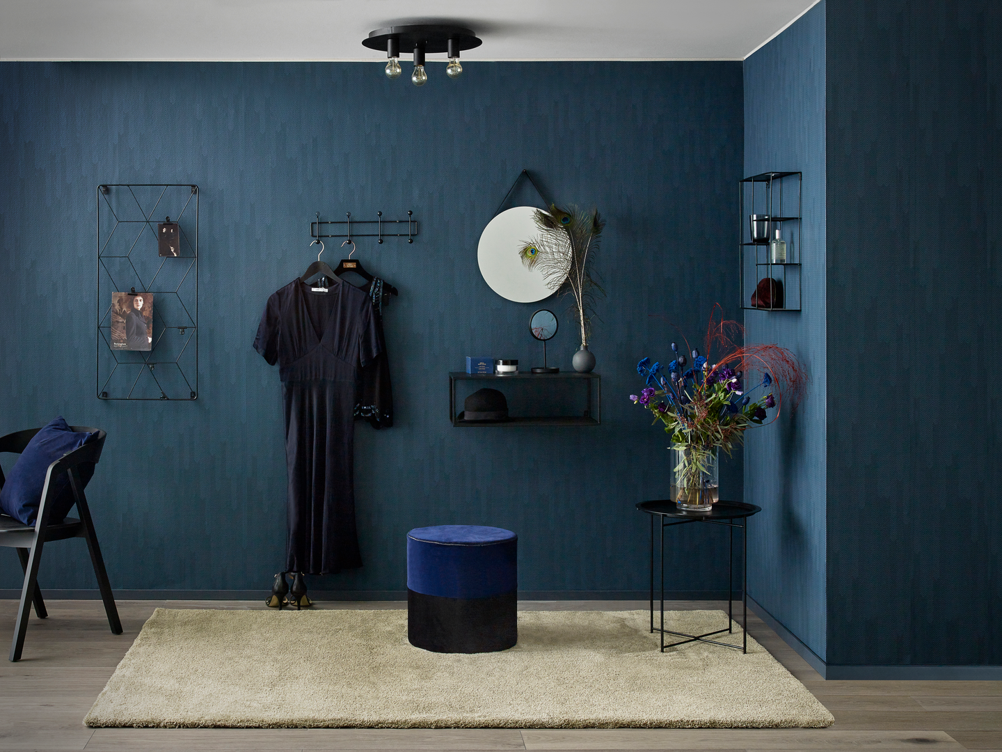 Kattovalaisin Cello Nonet 3-osainen 450mm E27 musta