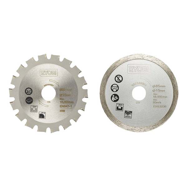 Sahanteräsarja Ryobi RAKMMS02K 85mm 2kpl monitoimisahalle