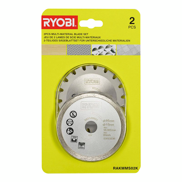 Sahanteräsarja Ryobi RAKMMS02K 85mm 2kpl monitoimisahalle