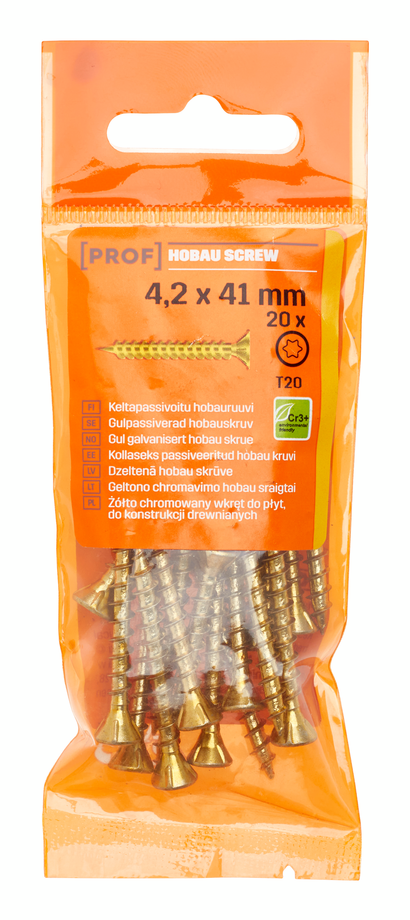 SPÅNSKIVESKRUV T20 4,2X41 20ST PROF