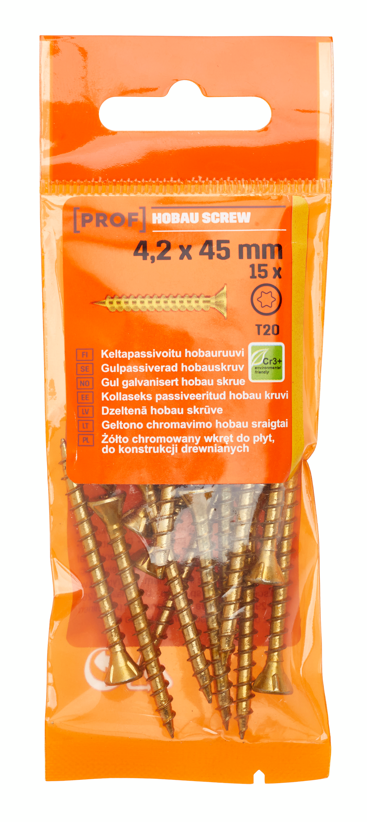 SPÅNSKIVESKRUV T20 4,2X45 15ST PROF