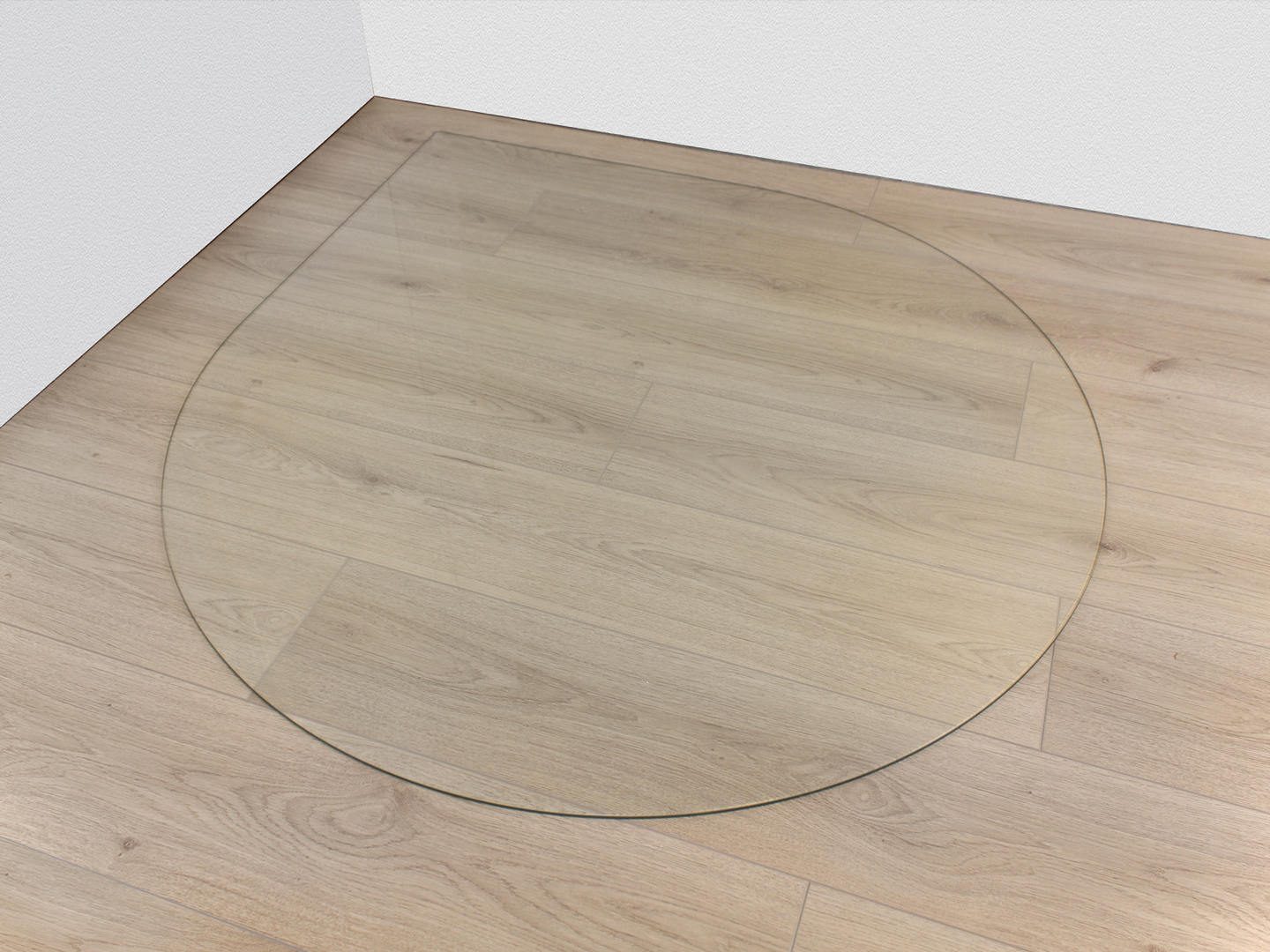 Suoja-alusta pisara 6x1100x1100mm kirkas