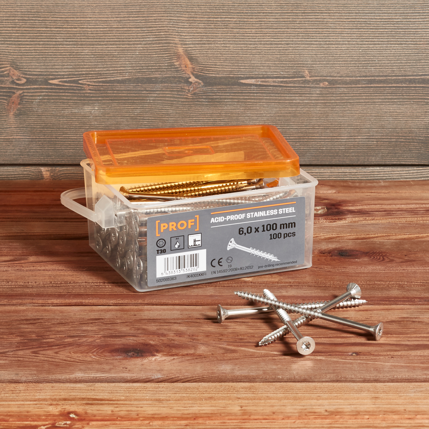 TRALLSKRUV PROF A4 T30 6X100 100ST