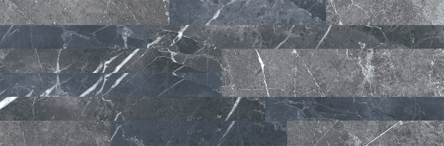 Seinälaatta Cello Block 16,3x51,4 RT Nero musta 0,76m²