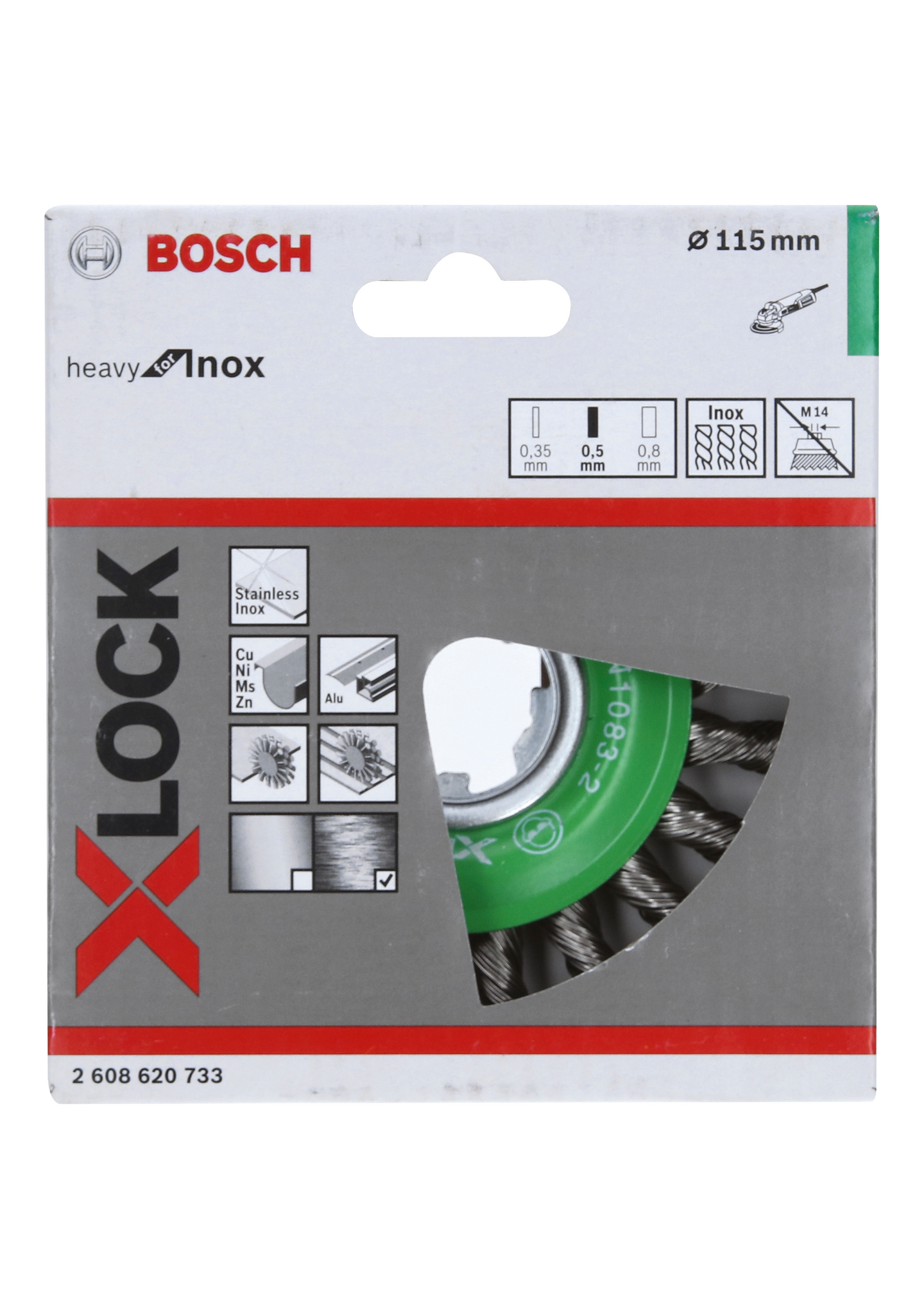 Laikkaharja Bosch X-LOCK 0,5x115mm Inox
