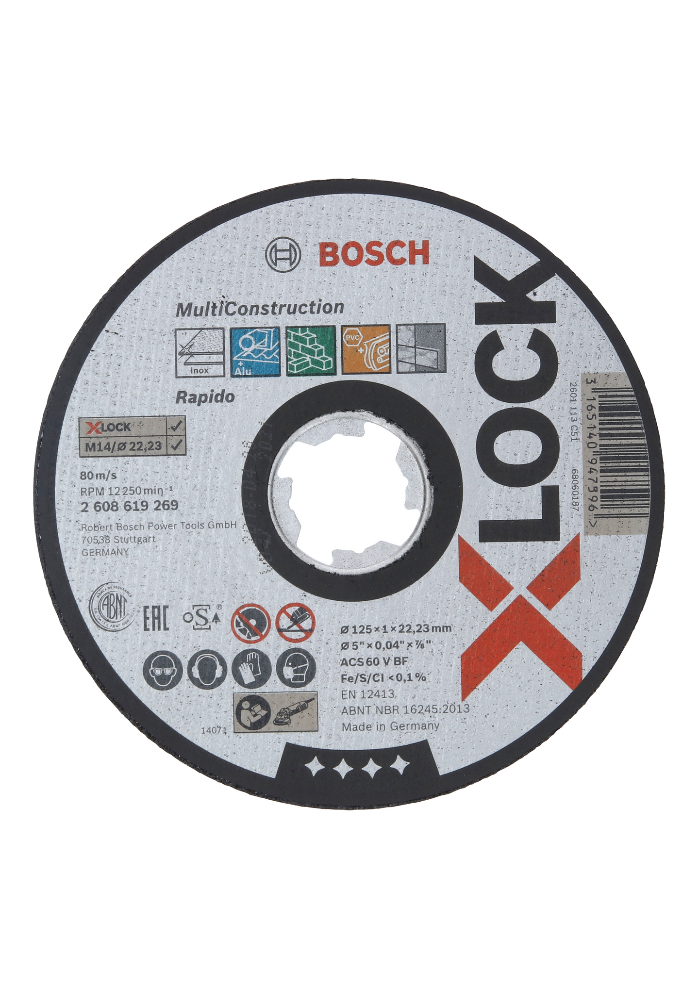 Katkaisulaikka Bosch X-LOCK Multi 125x1x22,23mm
