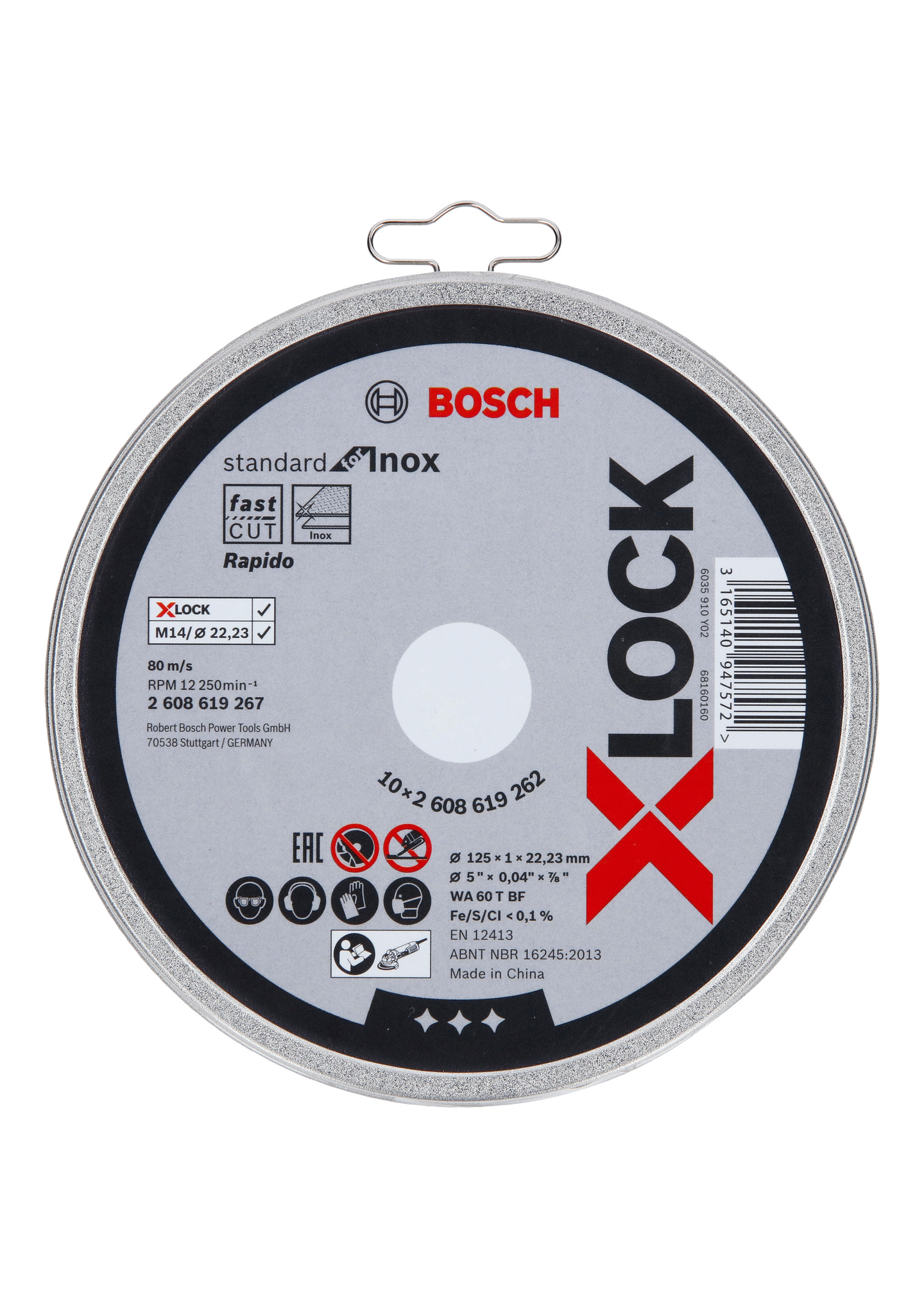 Katkaisulaikka Bosch X-LOCK Standard for Inox 125x1x22,23mm