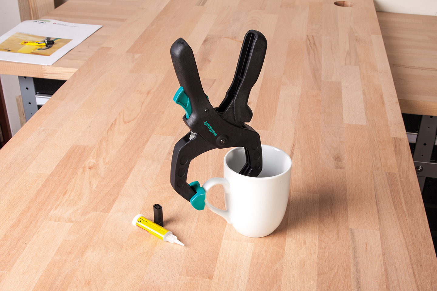 Räikkäpuristin Wolfcraft 60mm