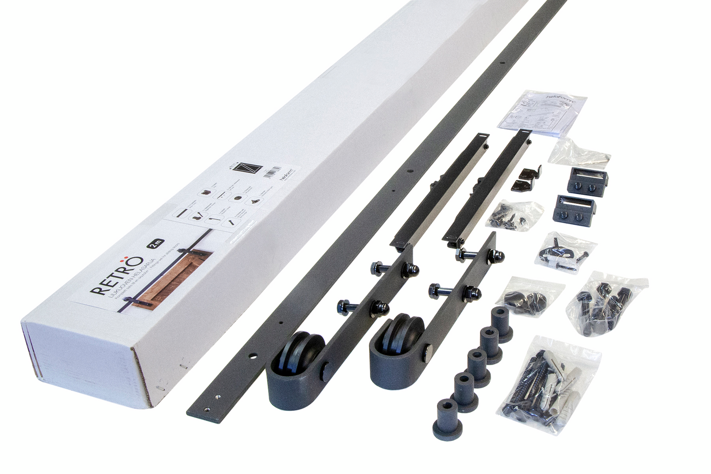 Helasarja Helaform Retrö kiskolla 2,4m ladon ovi