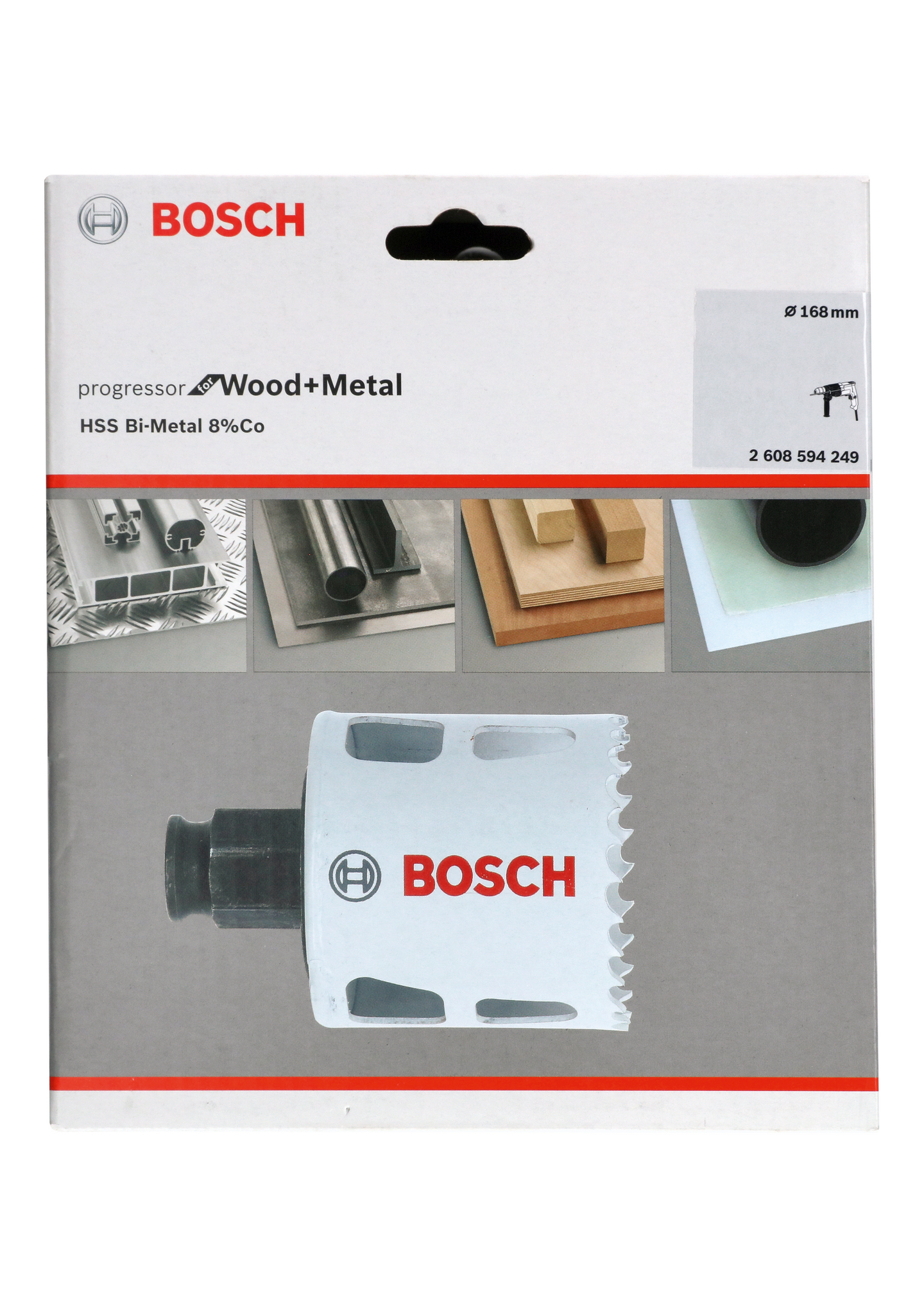 Reikäsaha Bosch HSS bimetalli Powerchange 168mm