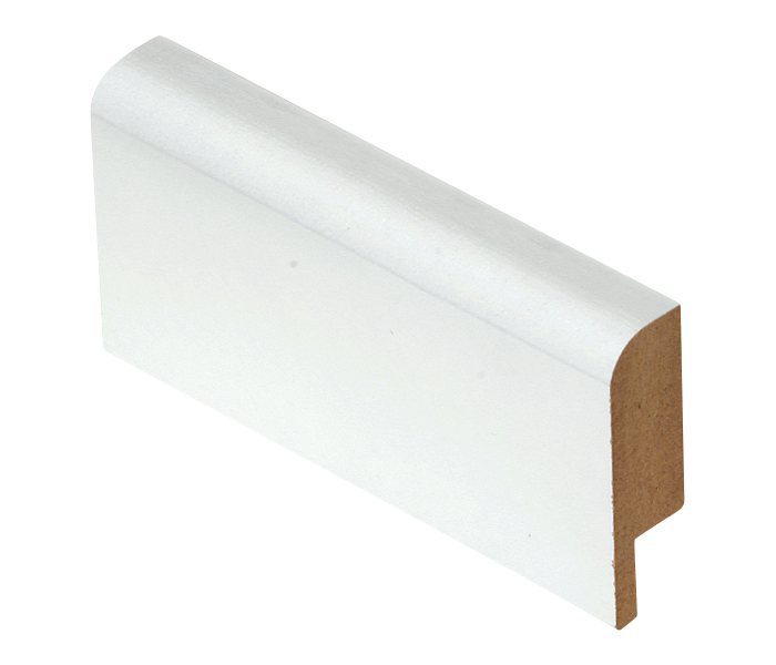 Jalkalista Cello 19x70x2800 MDF valkoinen johtoura