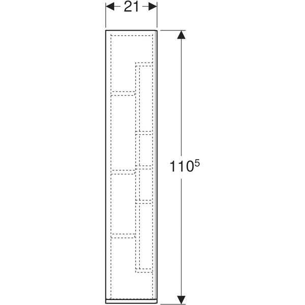 Puolikorkea kaappi IDO Elegant L33 K110,5 S21cm musta