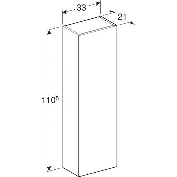 Puolikorkea kaappi IDO Elegant L33 K110,5 S21cm tummanharmaa
