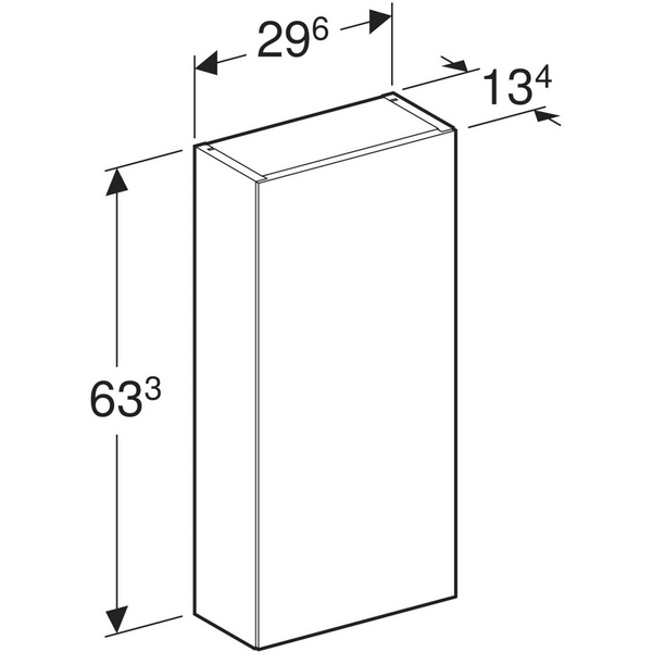 Seinäkaappi IDO Elegant L29,6 K63,3 S13,4cm musta