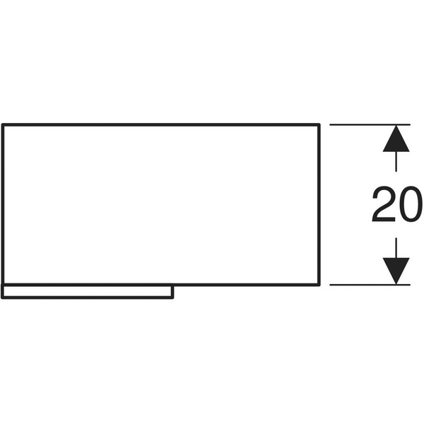 Avohylly peilillä IDO Elegant L40 K135 S21,8cm tummanharmaa
