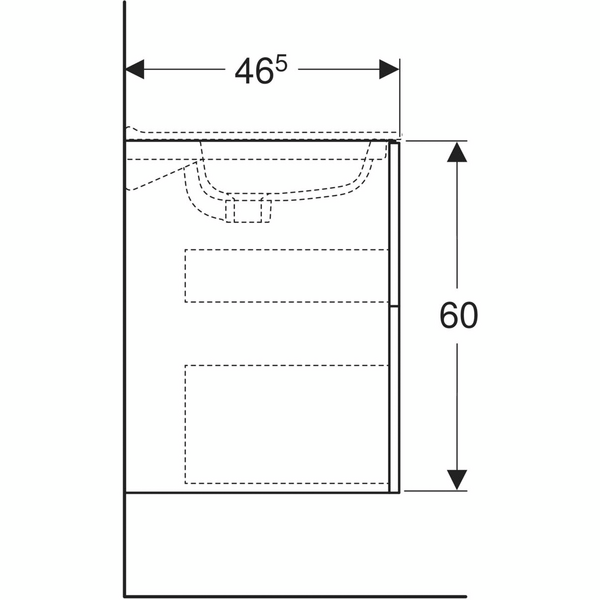 Allaskaappi IDO Elegant L90 K60 S46,6cm tummanharmaa