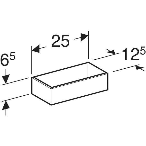 Säilytyslaatikko IDO Elegant L25 K6,5 S12,5cm tammi harmaanruskea