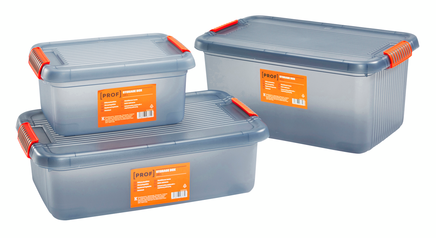 Säilytyslaatikko PROF 28l 59x39x18cm kannellinen
