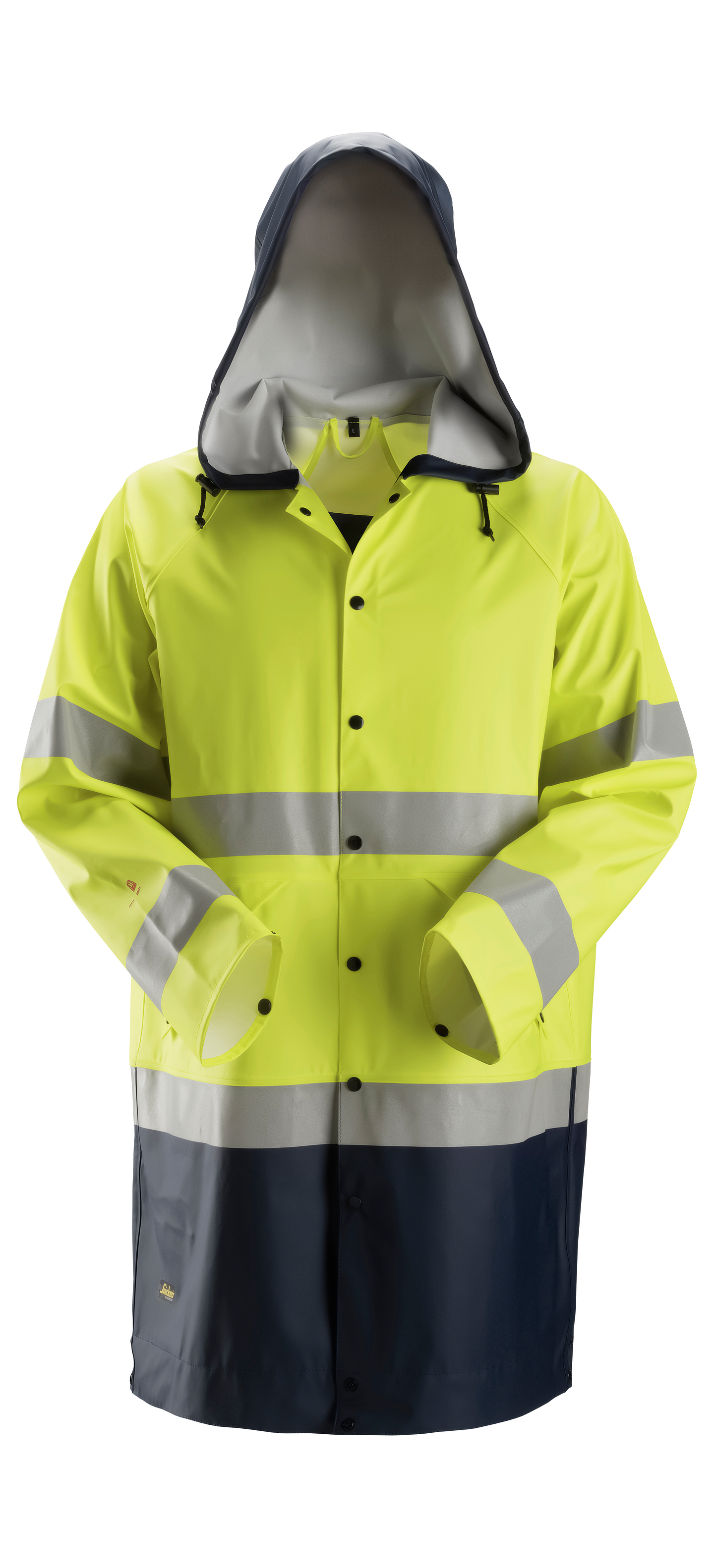 Huomiosadetakki Snickers ProtecWork PU lk3 8261 keltainen-Navy