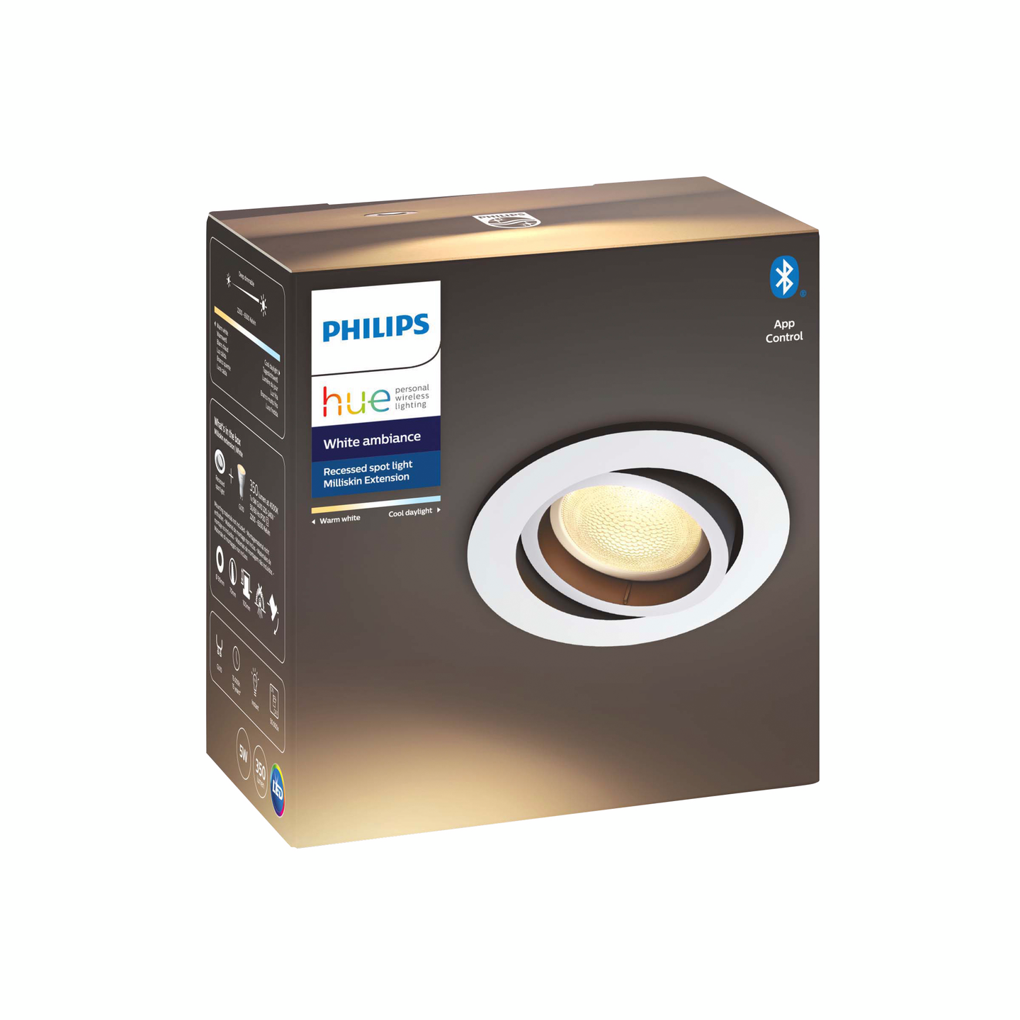 Uppospotti Philips Hue Milliskin valkoinen 5W 350lm