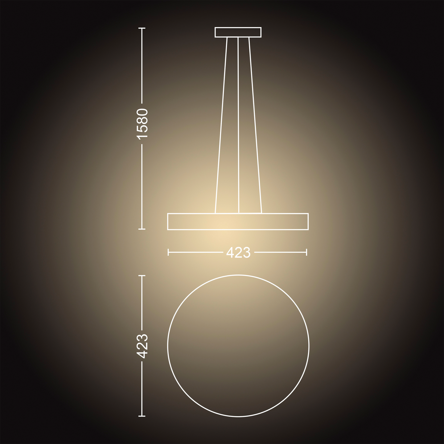 Riippuvalaisin Philips Hue Being musta 1X33.5W 24V