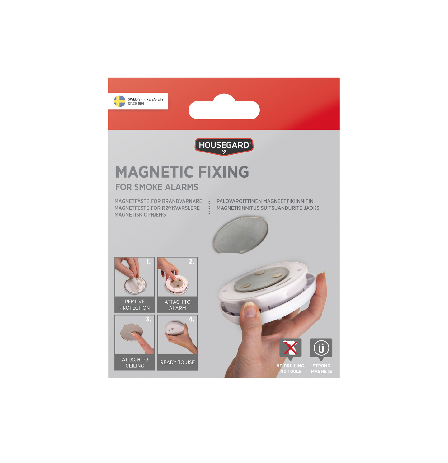 Magneettikiinnike palovaroittimelle