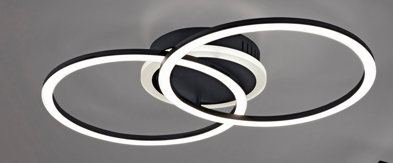 Kattovalaisin TRIO Venida led 25W pyöreä mattamusta