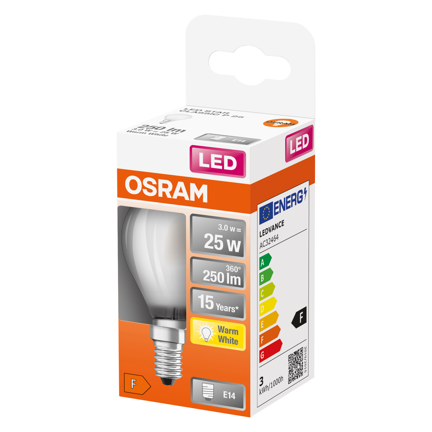 Led-pienkupulamppu OSRAM Star 250lm 827 E14 himmeä