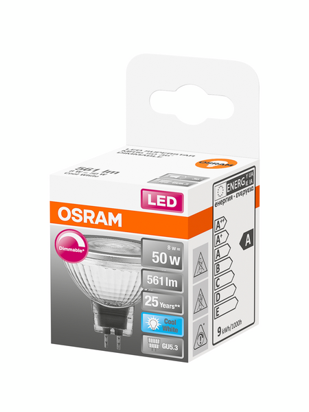 Led-kohdelamppu OSRAM Superstar 561lm 940 GU5.3 Dim