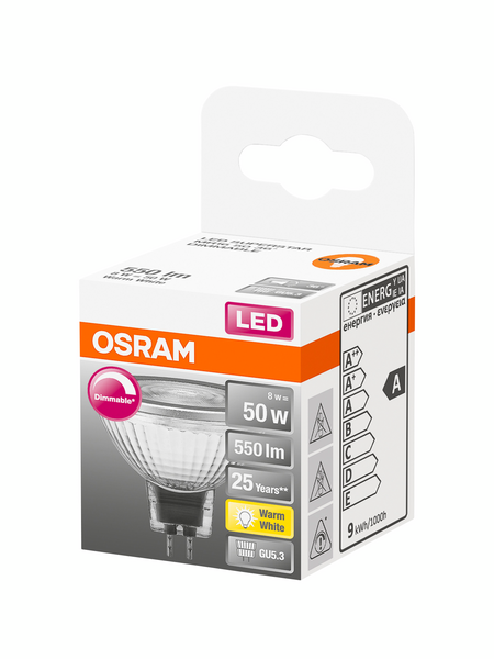 Led-kohdelamppu OSRAM Superstar 561lm 927 GU5.3 Dim