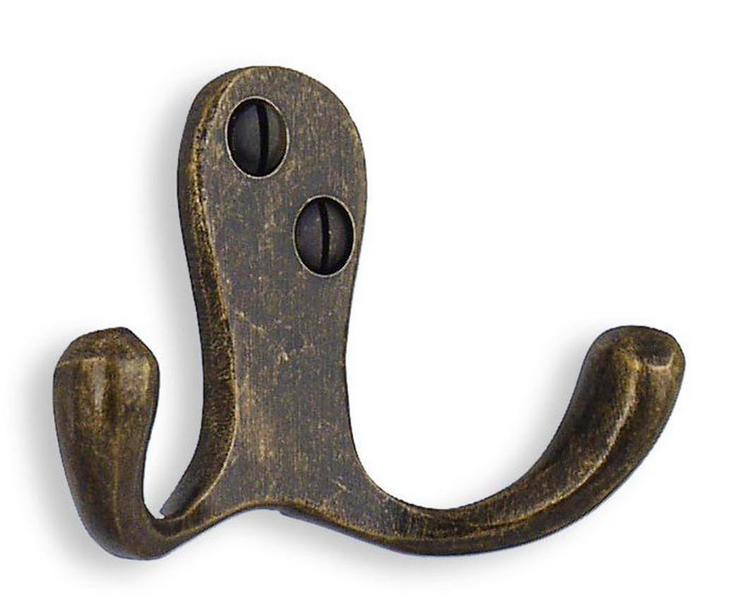 Kaksoiskoukku Beslagsboden 44mm BA246 antiikkimessinki