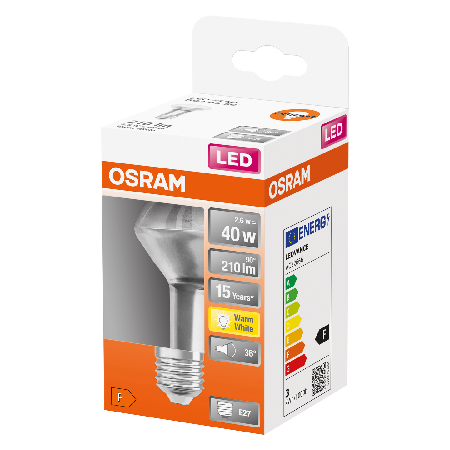Led-kohdelamppu OSRAM Star 210lm 827 E27