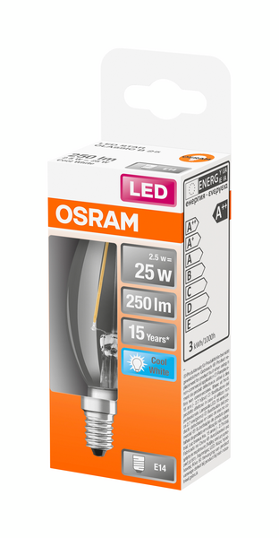 Led-kynttilälamppu OSRAM Star 250lm 840 E14 kirkas