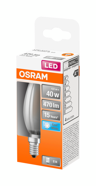 Led-kynttilälamppu OSRAM Star 470lm 865 E14 himmeä