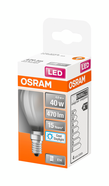 Led-pienkupulamppu OSRAM Star 470lm 865 E14 himmeä