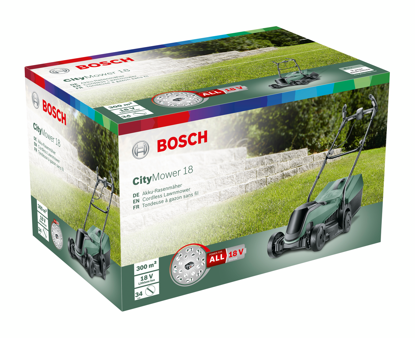 Akkuruohonleikkuri Bosch Citymower 18-300 4,0Ah