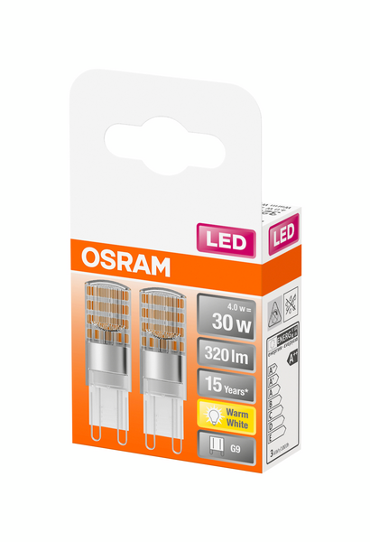 Led-lamppu OSRAM Star PIN 320lm 2700K G9 2kpl