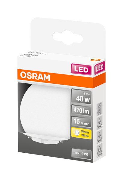 Led-lamppu OSRAM Star 470lm 827 himmeä GX53