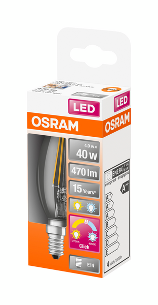 Led-kynttilälamppu OSRAM Star+ 470lm 827 E14 kirkas