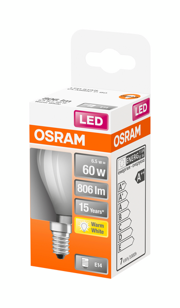 Led-pienkupulamppu OSRAM Star 806lm 827 E14 himmeä