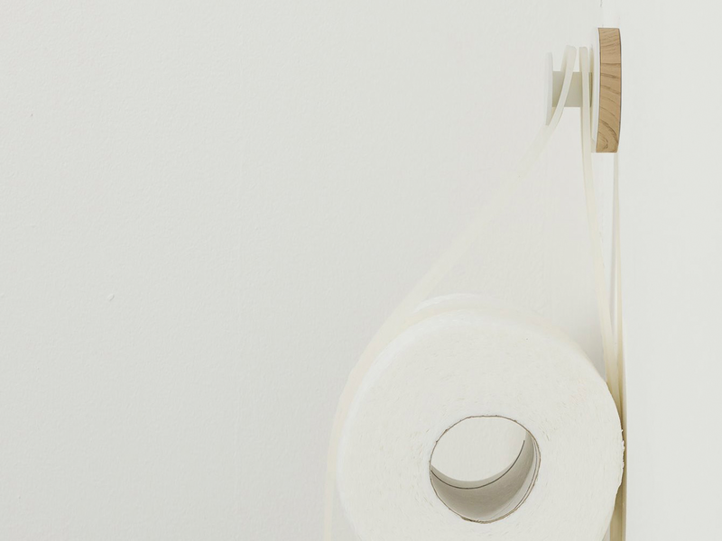 Wc-vararullateline Tiger urban valkoinen