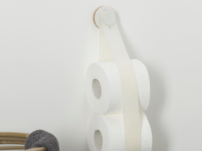 Wc-vararullateline Tiger urban valkoinen