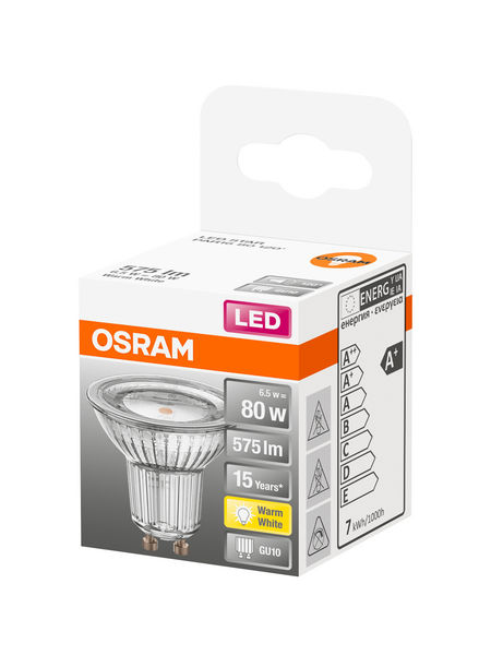 Led-kohdelamppu OSRAM Star 575lm 827 GU10