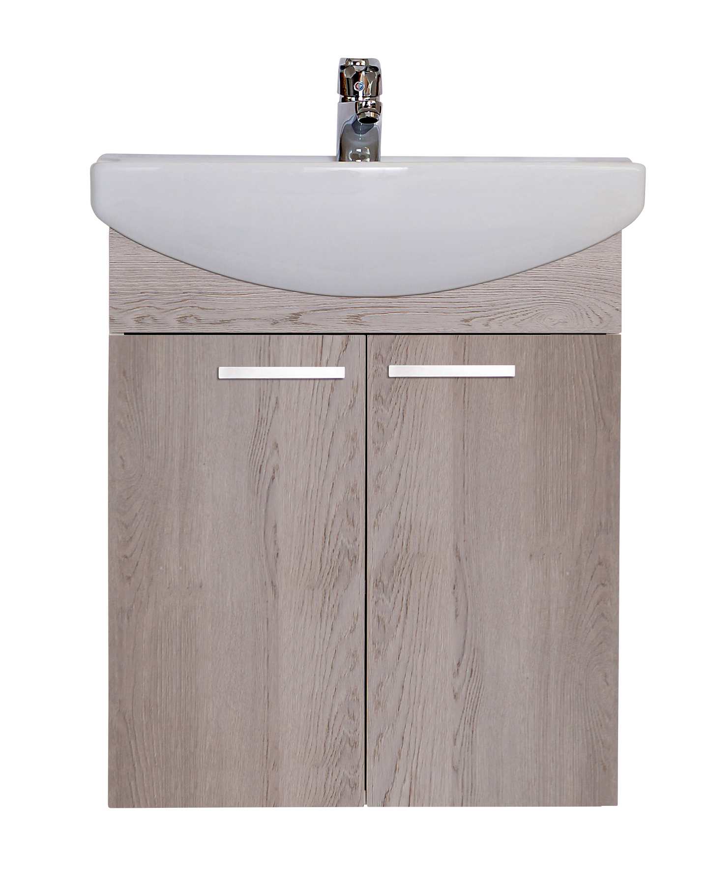 Allaskaappi Finnmirror Basic 60 posliinialtaalla harmaa tammi