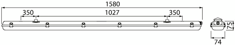 Yleisvalaisin Airam Generic led 1x2100lm 4000K 1580mm