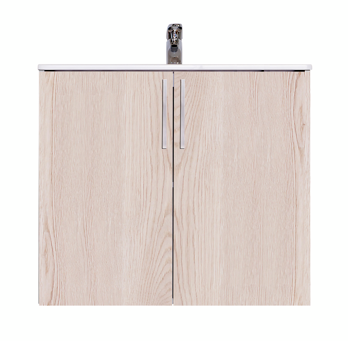 Allaskaappi Finnmirror Classic 80 valumarmorialtaalla vaalea tammi