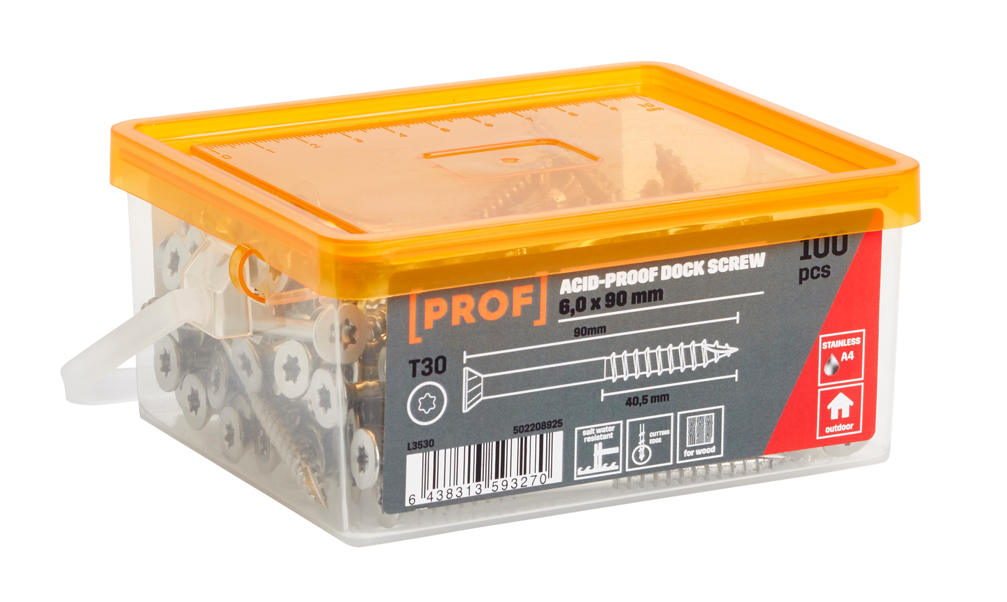 TRALLSKRUV PROF T30 6X90 A4 10